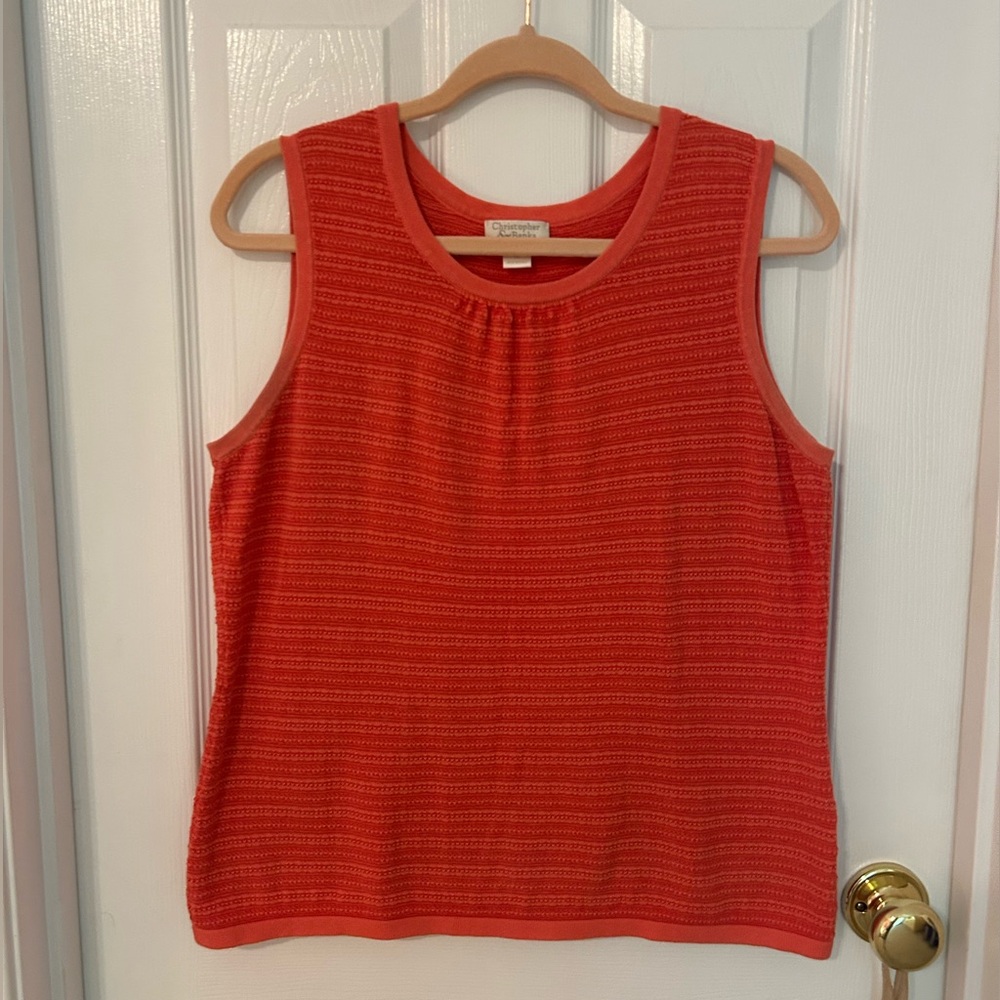 Christopher & Banks Coral and Heart Detailed Tank Top